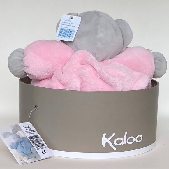 Kaloo Brand New Bear Pink-Medium Chubby Plush Stuffed Animal - Picture 5 of 12
